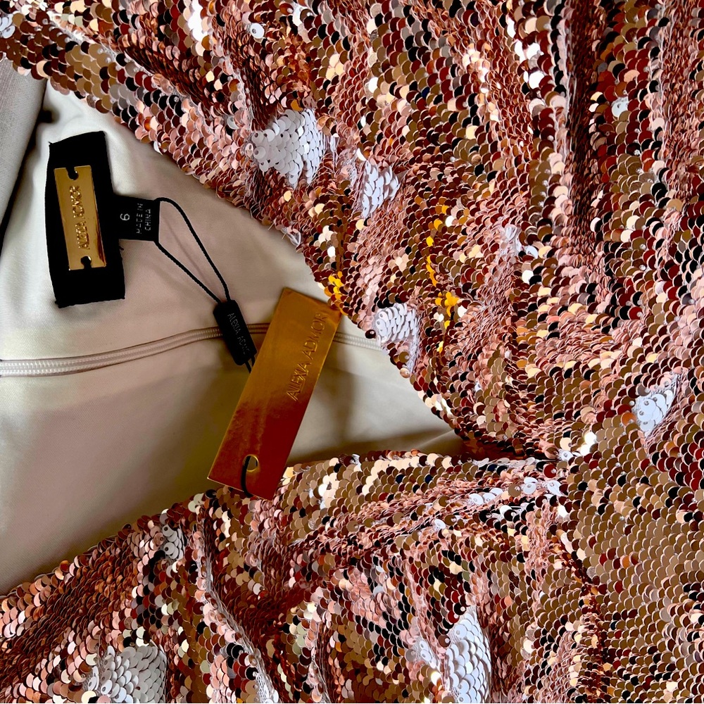 Champagne and White, Size 6, Alexia Admor Jumpsuit